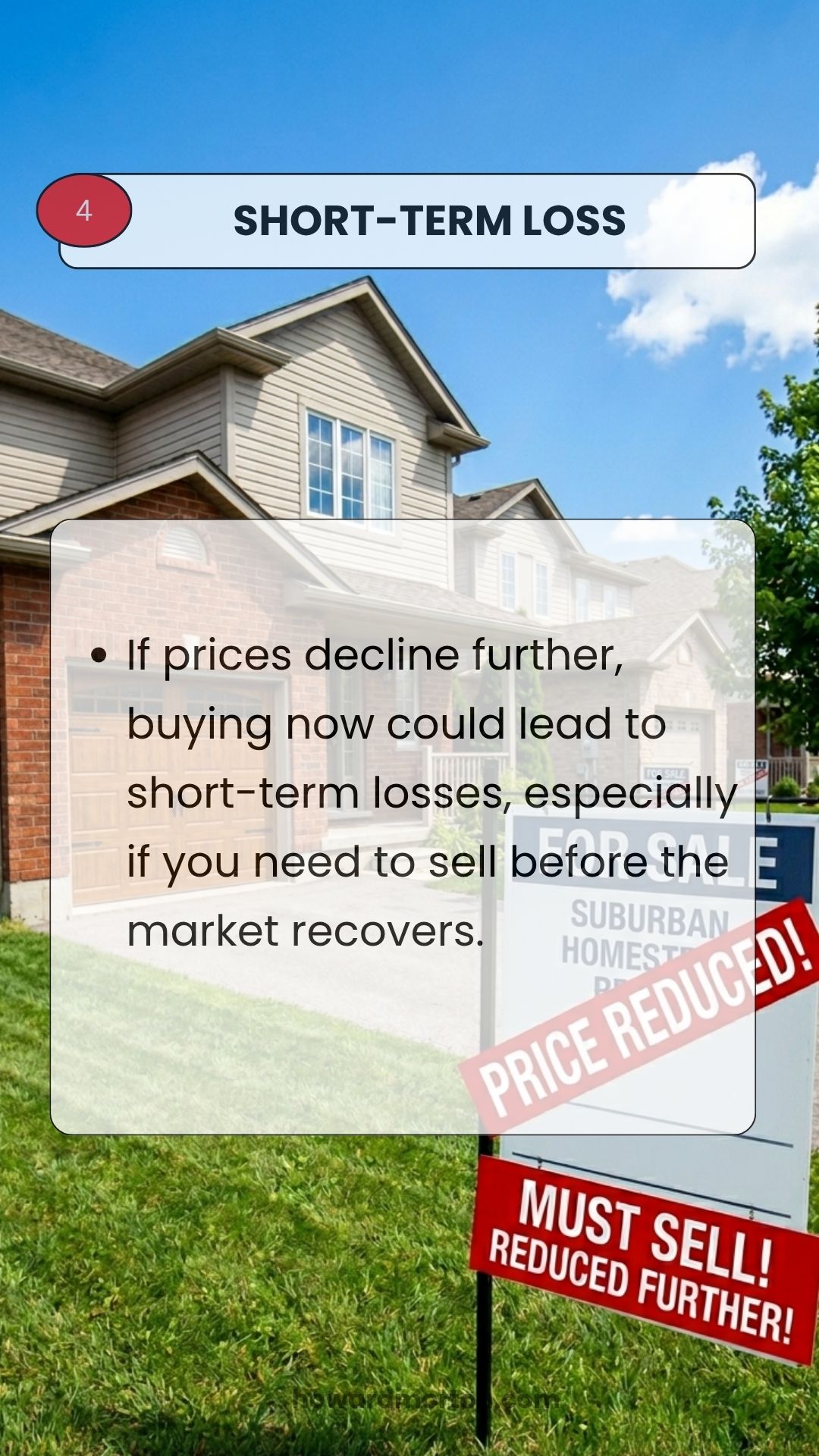 Short term loss risk when buying in a declining market